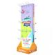 Retail Store Gadgets Use Cardboard Floor Stand With Peg Hooks