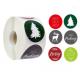 Christmas 2 Inch Round Sticky Labels On A Roll 1000pcs CMYK Color