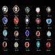 nail jewelry opal 3D Alloy Jewelry Nail Art Tips Decoration ML672-691