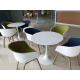 OEM Modern Fabric Dining Chairs With Wooden Legs 60cm