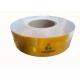 Yellow Ece 104 Reflective Tape Custom Printed , Conspicuity Reflective Vehicle Marking Tape