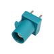 Z Code RF Cable FAKRA PCB Connector Waterblue Color Straight Plug