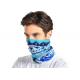 Blue Running UV  Headwear 100% Microfiber Polyester Low Fiber Properties