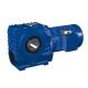 Foot Mounted Blue Silver Black Bevel Gear Reducer For Industrial