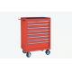 8 Drawer Roller Cabinet Coated with Red High Glossy (THD-27081)