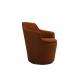 Commercial Lobby Lounge Furniture OEM Leather Swivel Armchair