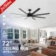 Remote Control Ceiling Fans with Lights and 6 Speed Reversible DC Motor App Control
