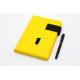 2020 Customized PU leather yellow color custom journal notebook with magnetic flap