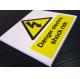 Real Estate Outdoor PVC Sign Board Warning Function White Fire Retardant