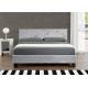 SF833 Queen Size Upholstered Bed Frame Grey Crush Velvet Fabric With Headboard