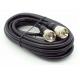12' 50 Ohm UHF Male - UHF Male (PL-259) Cable - RG8X Coaxial cable