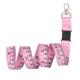 Pink Soft Cloth Tape Measure Lanyard Easy To Carry Work ID Card Light Weight