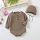 Winter Custom 100% Cotton Sweater Baby Boys Girls Infant Jumpsuit Bodysuit