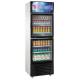 Drinks Showcase Cooler Chiller Upright Refrigerator for Supermarket Glass Door Display