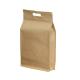 Clear Stand up Flat Bottom kraft paper k bags with clear window