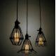 Classic Black Nordic Industrial Lampshade Cover Guard Birdcage Vintage Pendant Lights