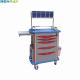 850 X 520 X 950mm ABS Anesthesia Trolley Instrument With Four Aluminum Columns