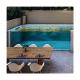Hotel Backyard Fiberglass Infinity Pool with Acrylic Glass Design and Extra Large Size