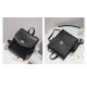 21cm 24cm Black Leather Rucksack ODM Convertible Bucket Bag Backpack