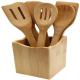 Nonstick Bamboo Wooden Kitchen Utensil Set Biodegradable ODM Availabl