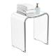 Durable and Transparent Acrylic Step Stool  Small Shower Stool for Entryway Shower Bathroom  Kitchen Bedroom, and Living Room