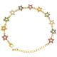 Rhinestone 18K Gold Bracelet OEM Heart Star Shaped Bracelet