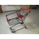 75L Wire Shopping Trolley With Baby Safety Belt And Plastic Advertisement Board