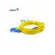 4 LC / UPC-SC / UPC Duplex Pre Terminated Fiber Cable Singlemode PVC / LSZH
