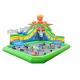 Ocean Themed Inflatable Water Parks With Octopus Slide Outdoor Playground