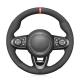 Suede Steering Wheel Cover for Mini Hatchback JCW F56 Clubman Convertible Countryman Cooper Black