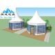 Aluminum Frame White PVC Fireproof / Waterproof Canopy Tent With Transparent For Rental Business