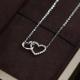 18K White Gold Moissanite Necklace With Round Brilliant Cut Shape
