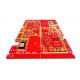 Custom FR-4 PCB Board Service Red Solder Mask Double Sided 6 Layers Fabrication