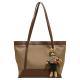 ODM Ladies Tote Handbag 32cm 27cm Old Khaki Leather Bags