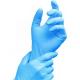 Disposable Waterproof Nitrile Gloves Blue Coated Clean Powder Free