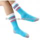 Fashion striped design mid calf length winter socks for men