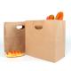 Recycled 4LBS Die Cut Food Packaging Paper Bag Handle Gift Shopping Bag 150GSM