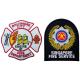 ODM Felt Fabric 100mm Fire Department Patches with Cut Border