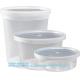 8oz, 16oz, 32oz Freezer Deli Cups Combo Pack, Leakproof Round Clear Takeout Container Meal Prep Microwavable