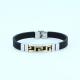 Factory Direct Stainless Steel High Quality Silicone Bracelet Bangle LBI65