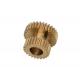 Industrial  Miniature Spur Gears Cluster Brass Double Spur Gear 32T M1.0 And 24T M1.0