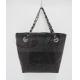 Large Capacity Black Sequin Handbag / Black Sequin Shoulder Bags For Girls