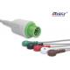 Non Sterile Round 6pin MB Straight CD2000 5 Lead Ecg Cable