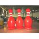 Large Sealed Inflatable Water Games Giant Inflatable Bowling Set 2.2mh 0.65mm PVC
