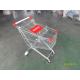 60L Wheeled shopping cart with plastic baby seat and 4 swivel flat 4 inch TPE casters