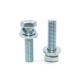 GB Standard Black Galvanized Hexagon Head Bolt with Spring and Washer Combination Screw