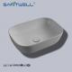 Chaozhou Matt Grey Modern rectangular Art Wash Above Counter Basin Color Wash Basin Ceramic Basin