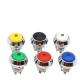 12MM waterproof power switch, self resetting and self-locking, spherical short metal button, small with light HJS12C