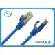 Blue Shielded Cat5e Patch Cable , 568B Cat5e Shielded Twisted Pair Cable