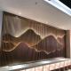 Italy 3D decorative metal wave wall panels with light for decoration